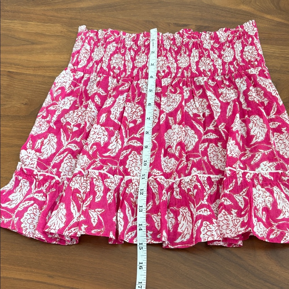 ASPIGA Emani Organic Cotton Smocked Waist Mini Tiered Skirt Size XS - Picture 8 of 11